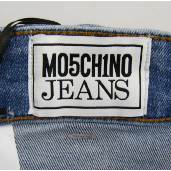 💙 NWT Moschino Denim Upside-Down Jean Skirt - Picture 6 of 7